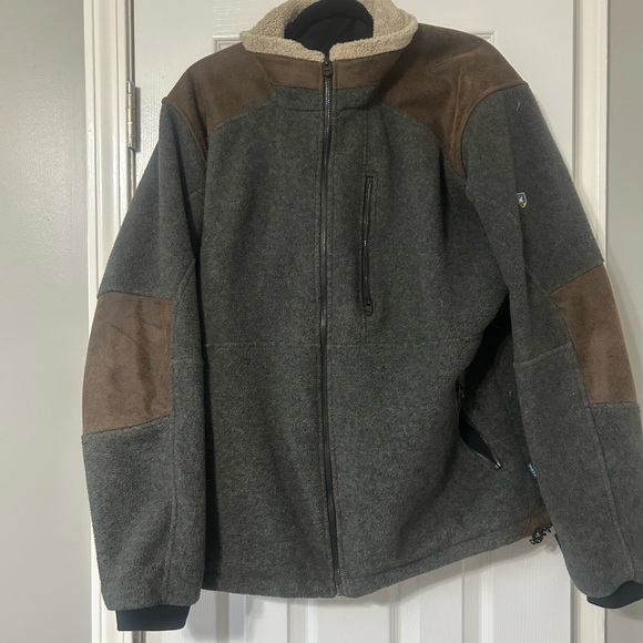 Kuhl Gray and Brown Sherpa-Lined Jacket - Picture 3 of 4